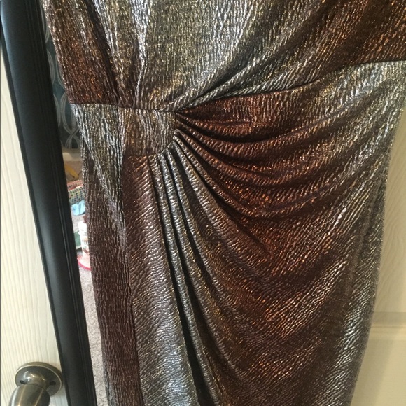 SOLD Silver & Bronze Dress Barn Cocktail Dress - Picture 3 of 4